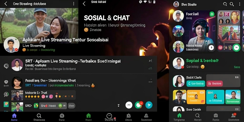 Antarmuka 5RT yang menarik saat melakukan live streaming langsung.