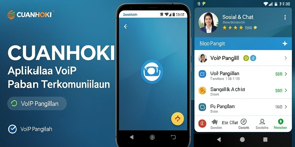 Antarmuka <strong>CUANHOKI</strong> memudahkan pengguna untuk melakukan panggilan VoIP dengan cepat.