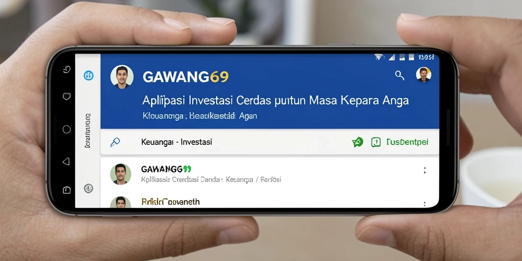 Antarmuka aplikasi GAWANG69 yang user-friendly dan informatif.