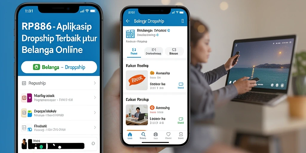 Tampilan antarmuka RP886 yang intuitif untuk pengguna Dropship.