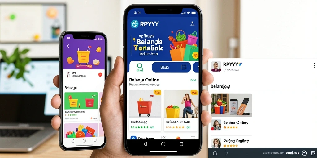 Antarmuka RPYYY yang sederhana dan fungsional untuk belanja online.