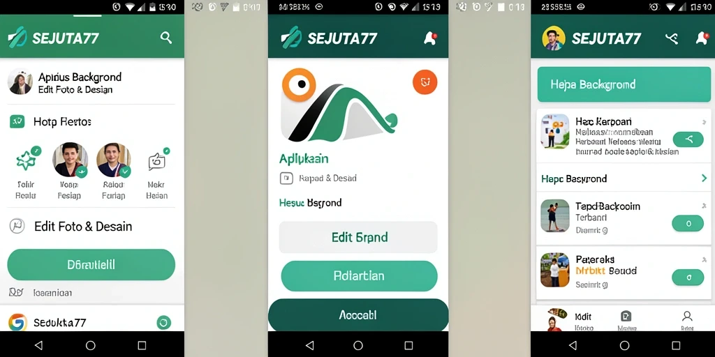 Antarmuka SEJUTA77 menampilkan fungsi penghapusan latar belakang yang cepat dan mudah.